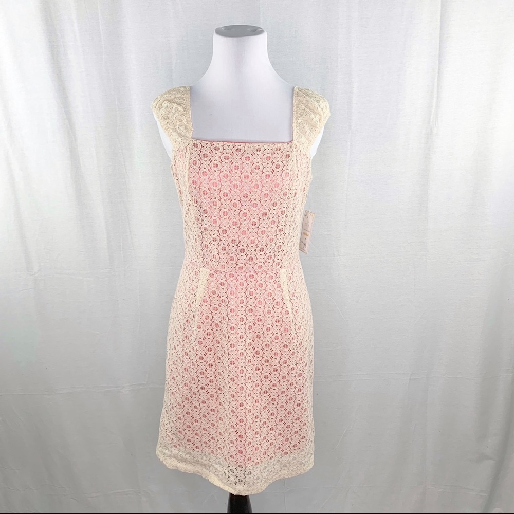 Fleet Collection Emily lace dress in rosebud NWT